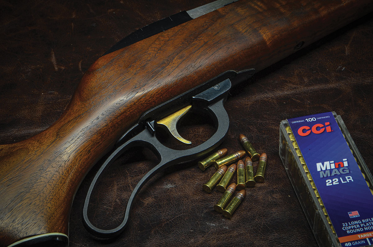 Marlin Model 57 Levermatic, a short-lived lever-action .22, but built with most of the quality that characterized Marlin rifles 60 years ago. These days, you’d pay extra for that walnut.